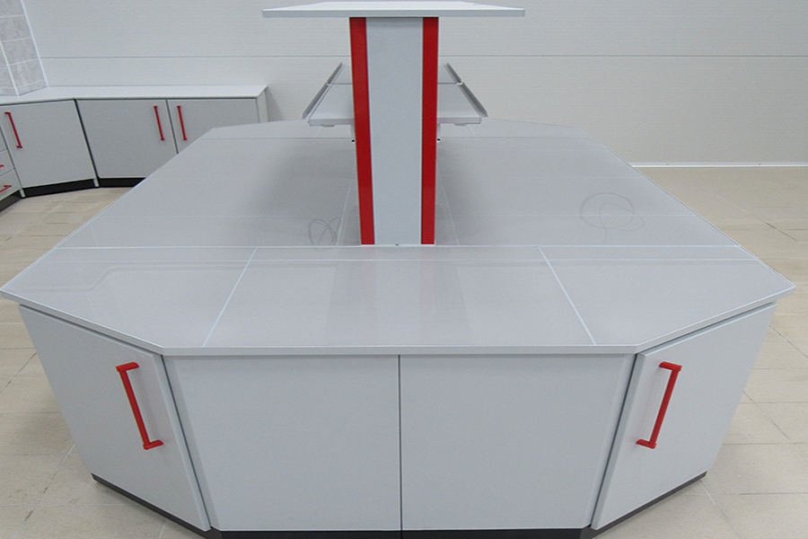 Лабораторный стол ПроМо-4К металлические однотумбовые и двухтумбовые
